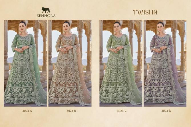 Twisha By Senhora 3023 A To D Heavy Anarkali Wedding Salwar Suits Wholesale Shop In Surat